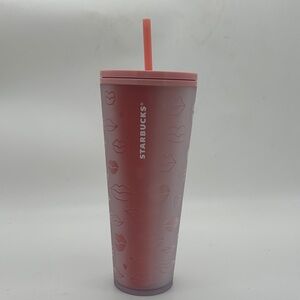 Starbucks Lips Valentines Day Frosted HTF Limited Tumbler Cup